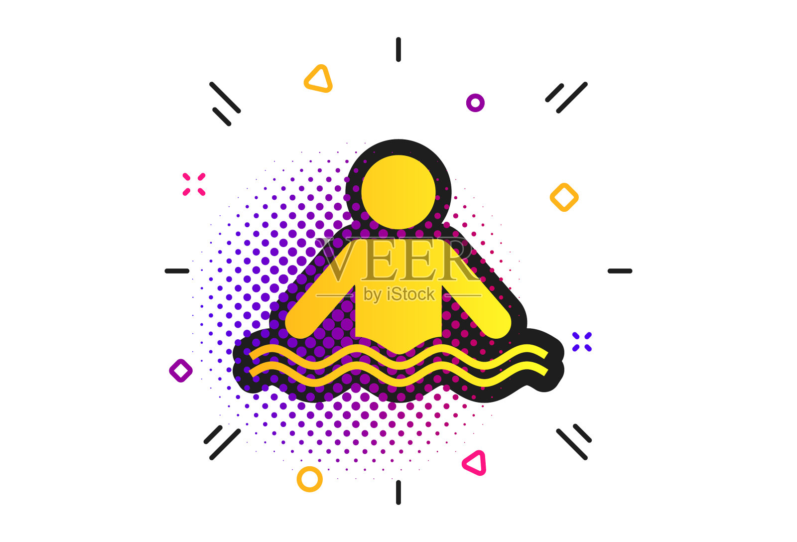 游泳标志图标游泳池游泳标志插画图片素材