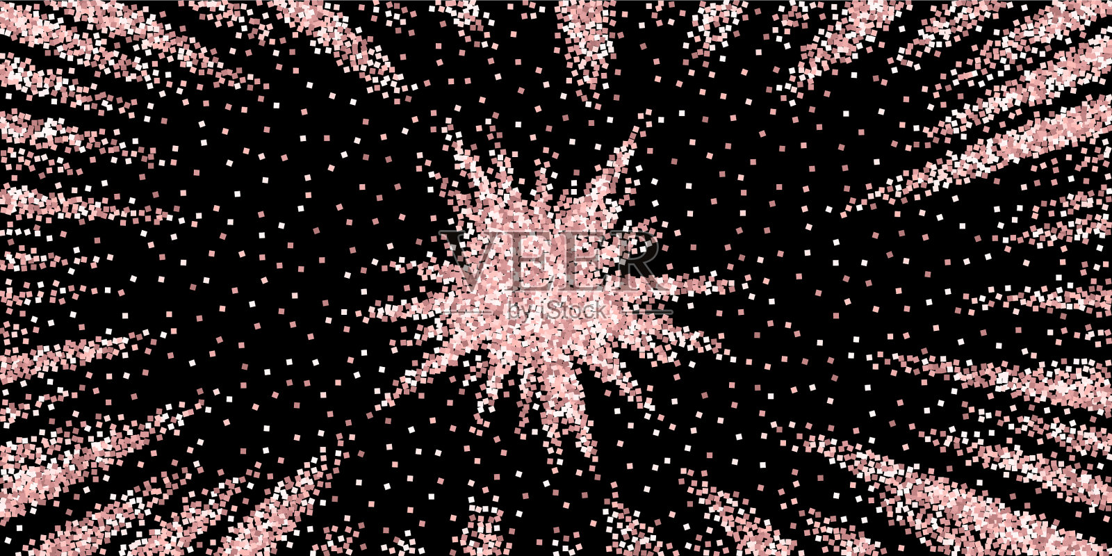 粉金色奢华闪闪的五彩纸屑插画图片素材