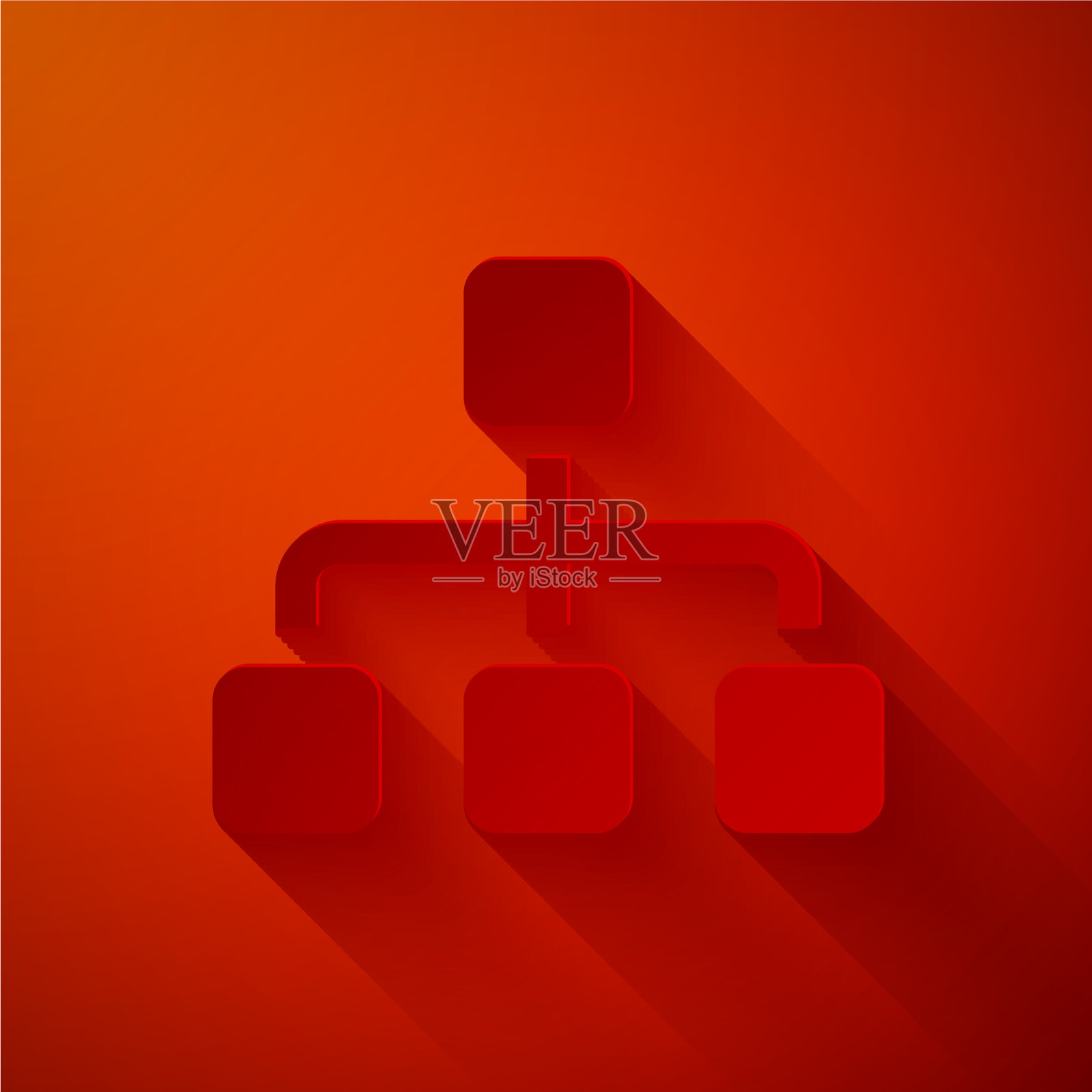 剪纸业务层次组织结构图插画图片素材