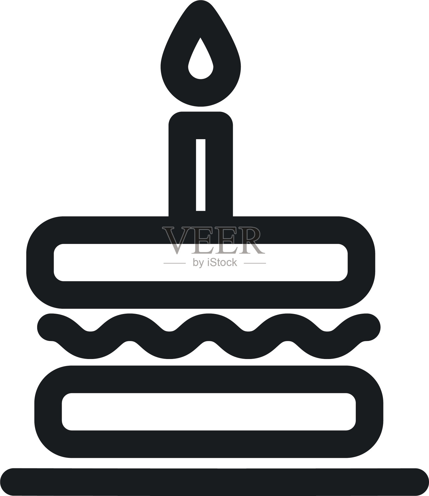 孤立的甜蛋糕图标设计设计元素图片