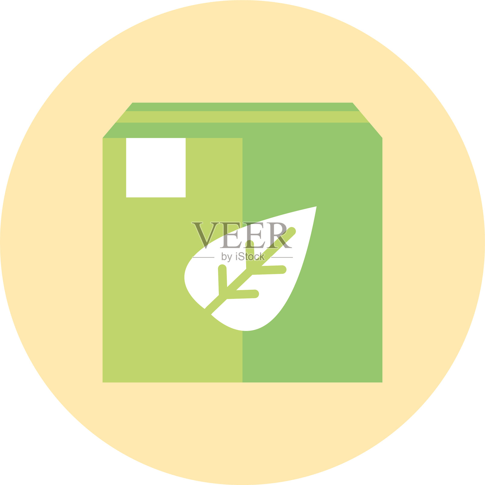 纸箱自然绿色能源块图标图标素材