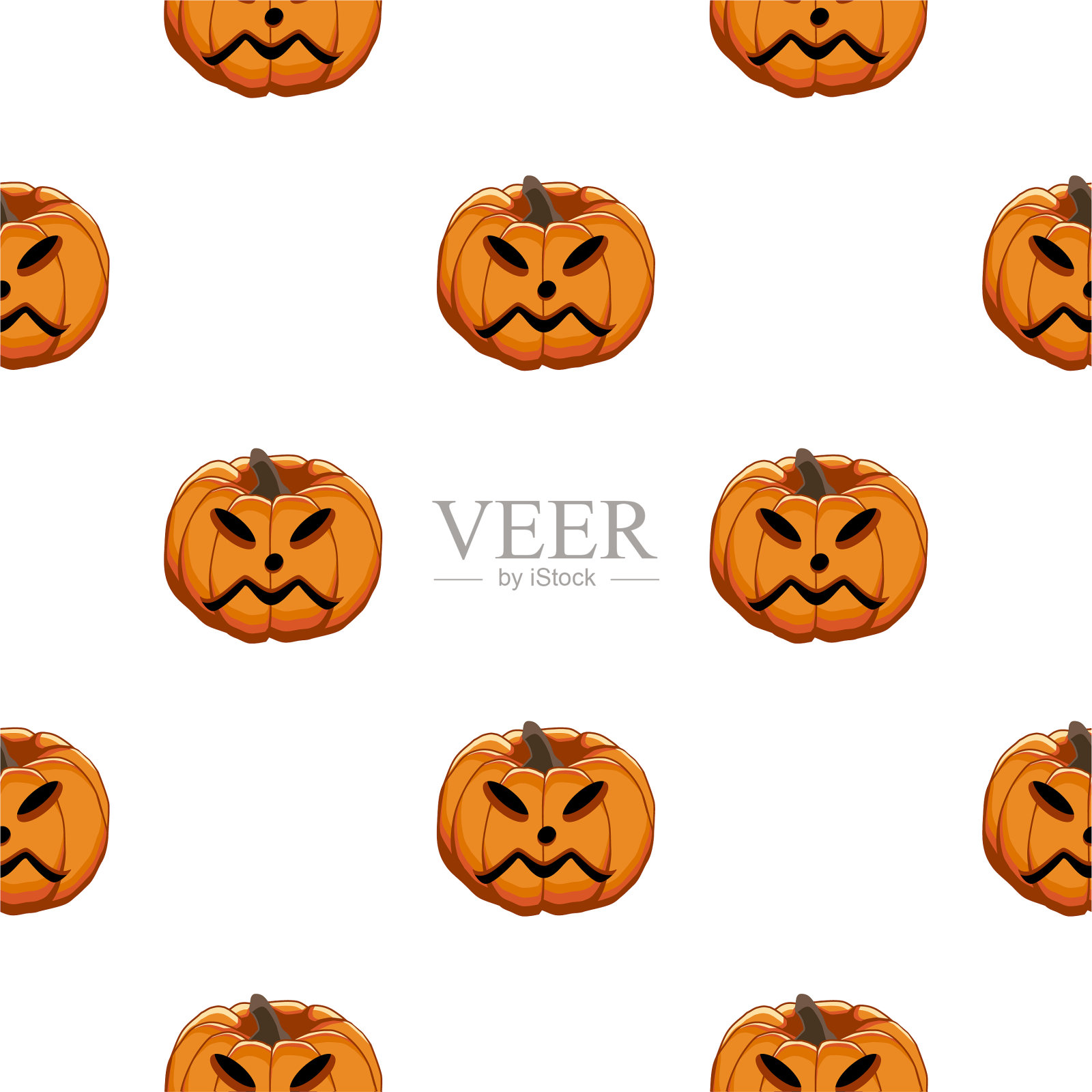 主题上大彩色图案万圣节插画图片素材