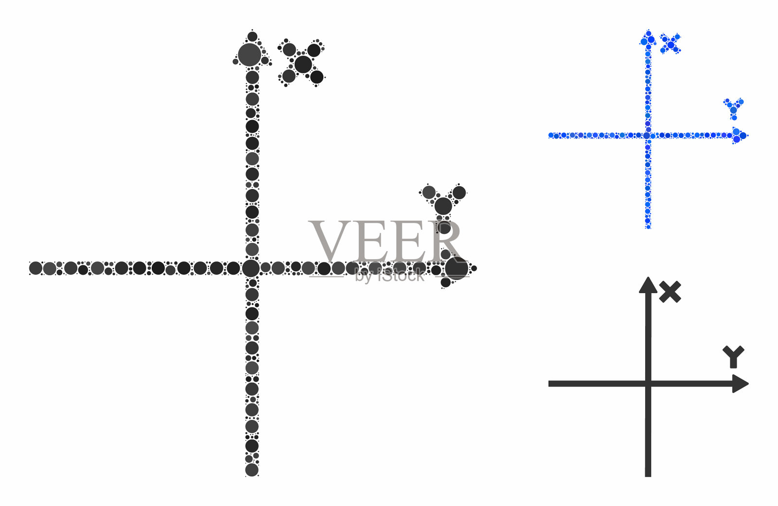 笛卡儿轴合成图标圆插画图片素材