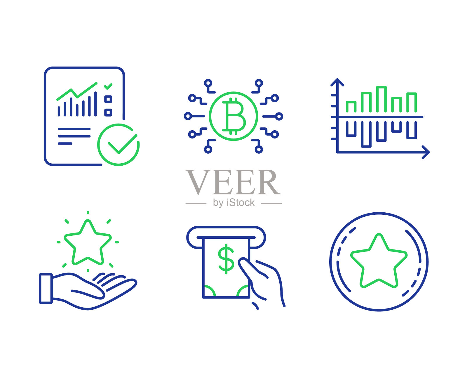 比特币系统图表和忠诚计划插画图片素材