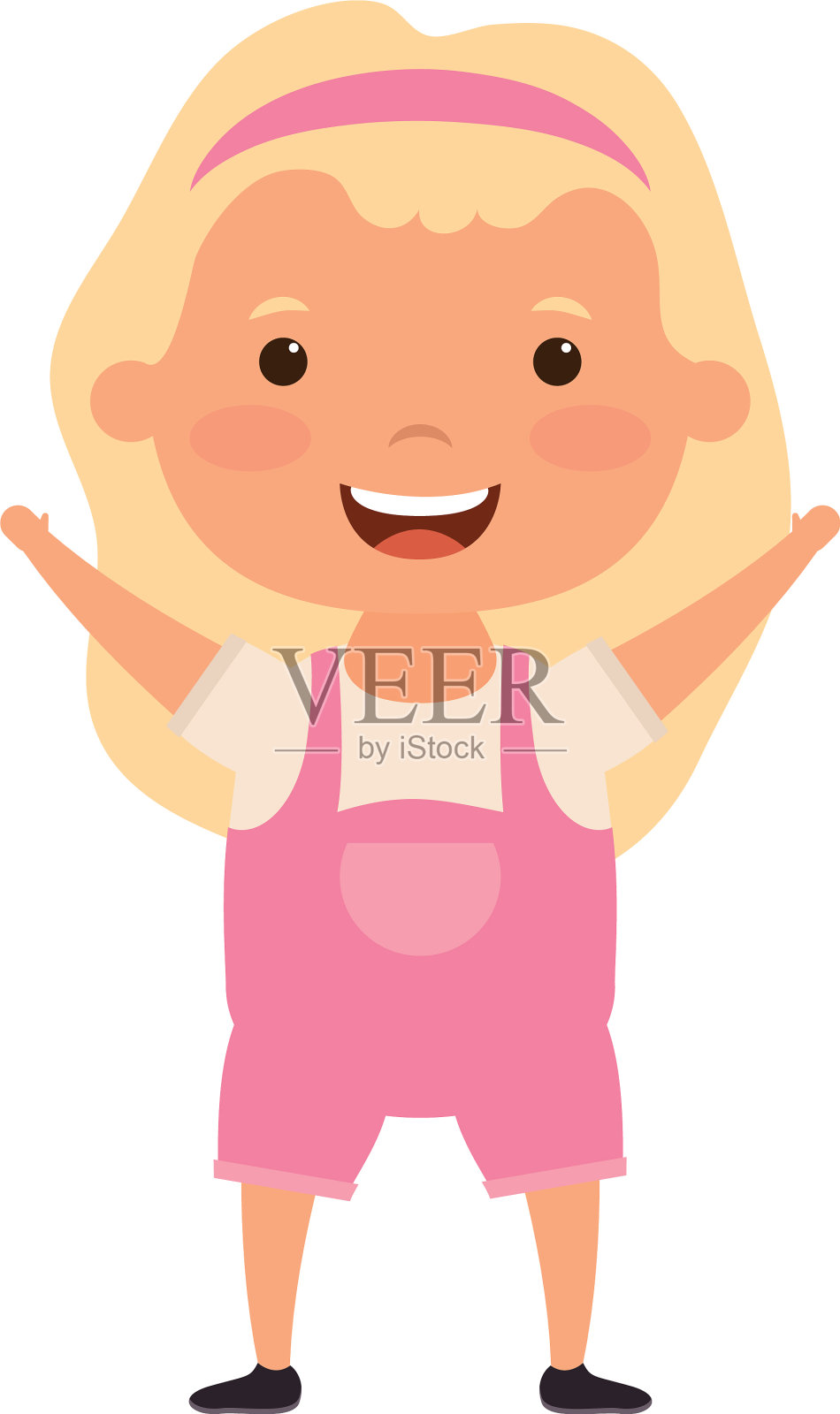 可爱的小女孩漫画人物设计元素图片