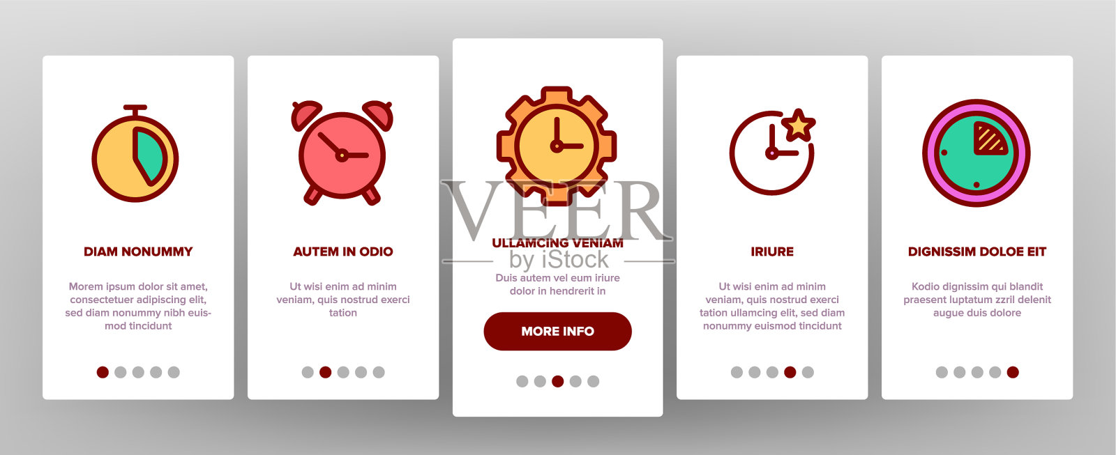 不同的登机时间插画图片素材