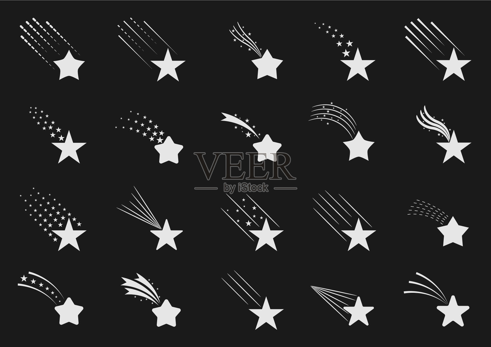 流星的图标插画图片素材