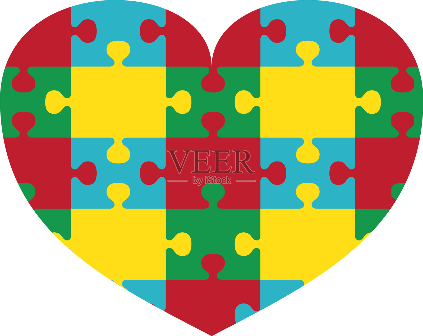 提高自闭症意识打印设计元素图片