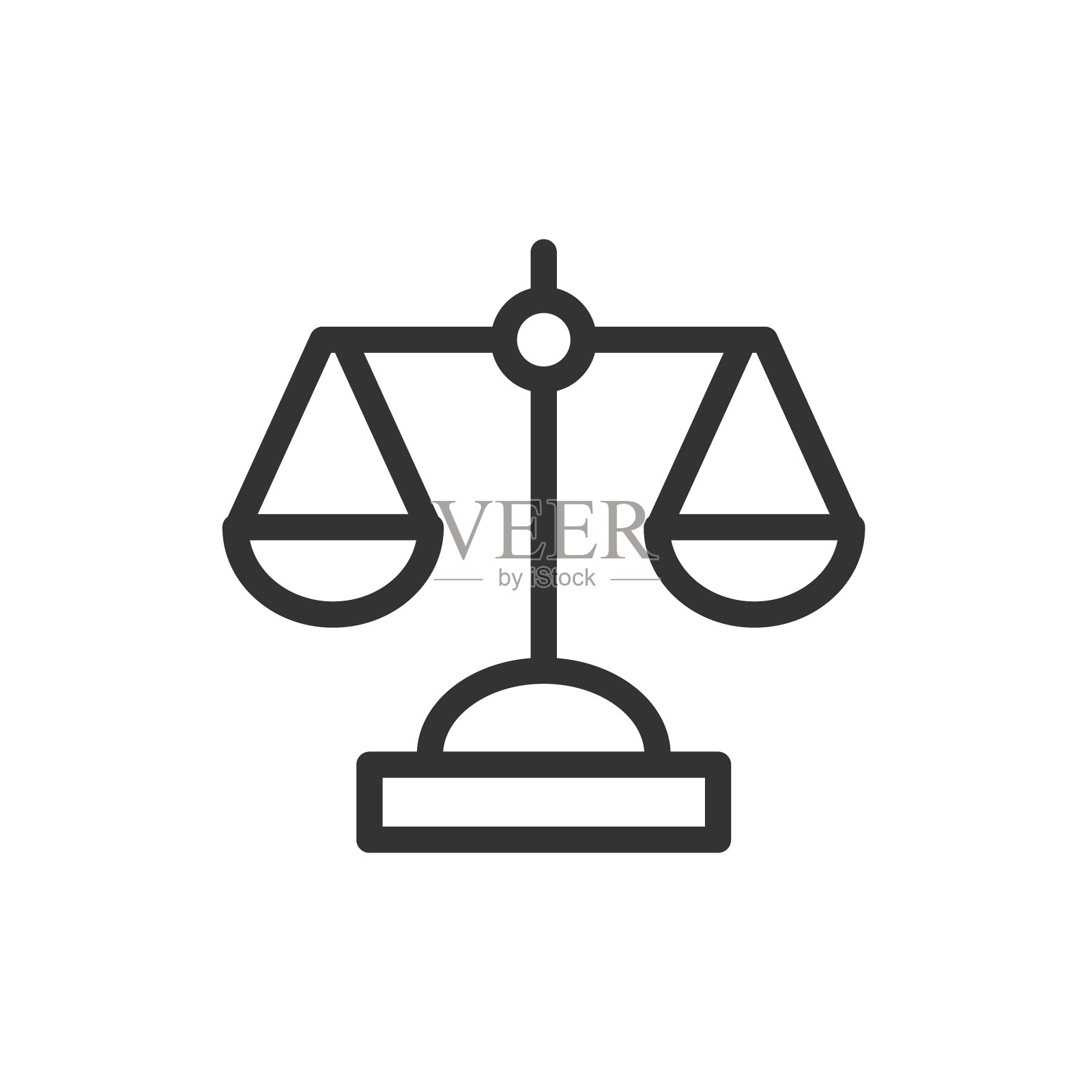 天平平衡图标在平坦的风格正义的白色图标素材