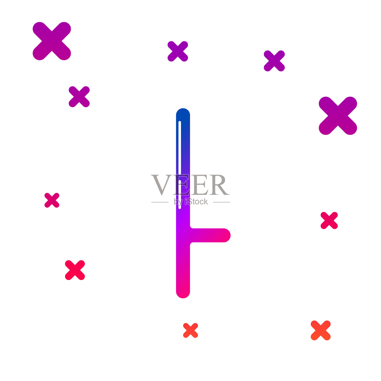 彩色警棍隔离在白色警棍上图标素材