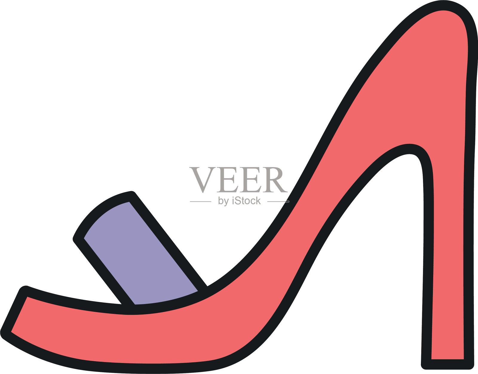 孤立的高跟鞋图标填补设计设计元素图片