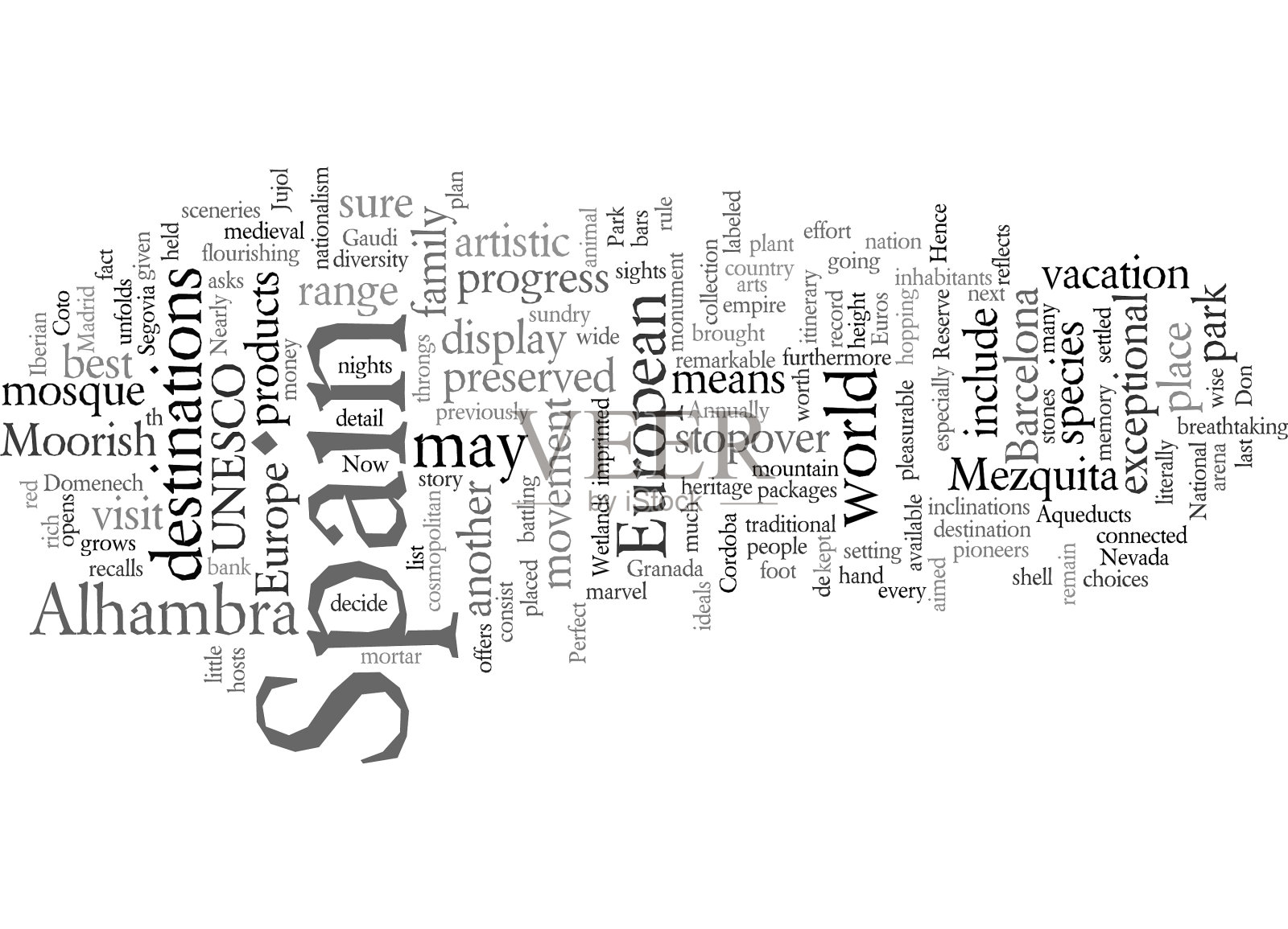 欧洲家庭度假西班牙插画图片素材