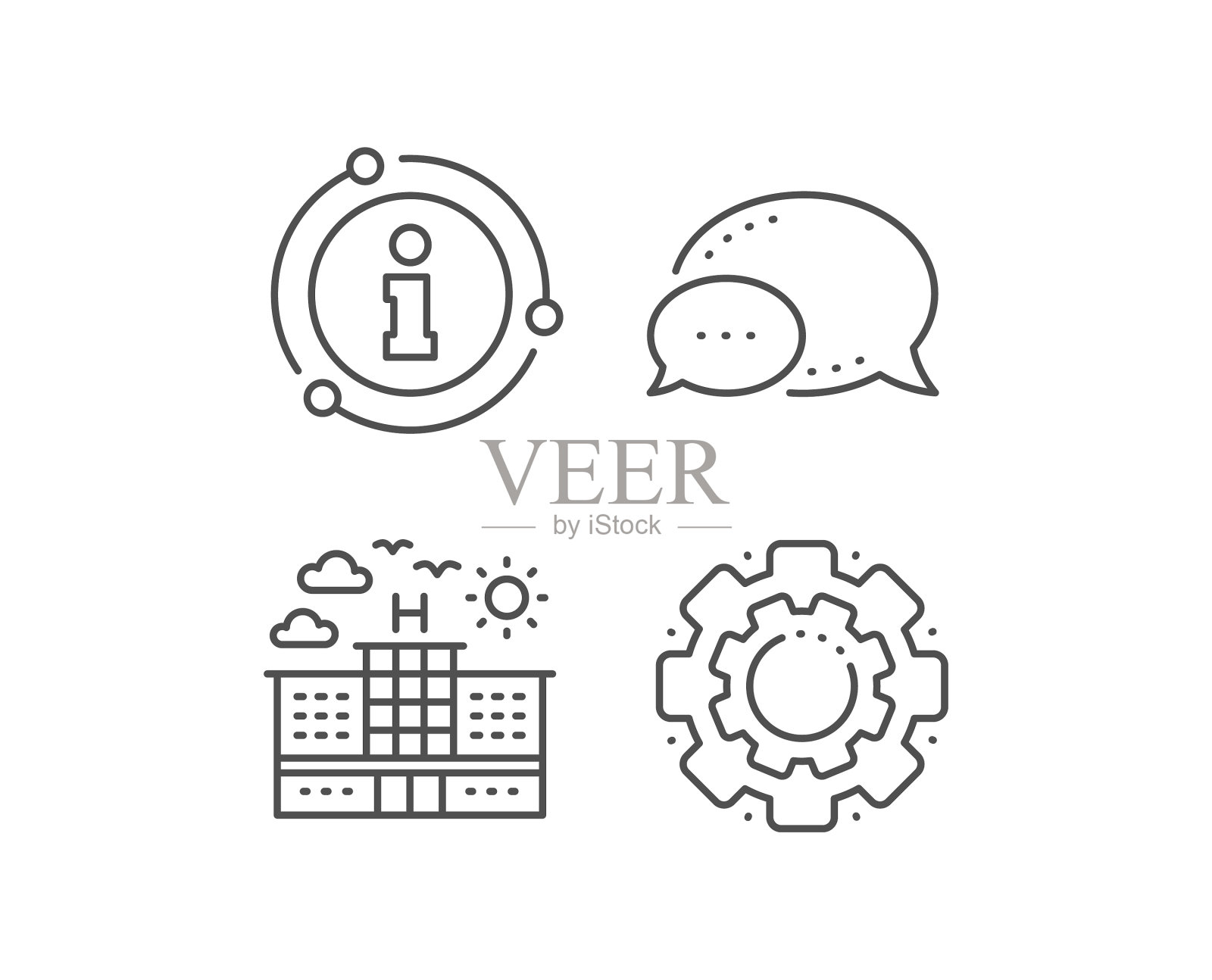 酒店线路图标旅游标志图标素材