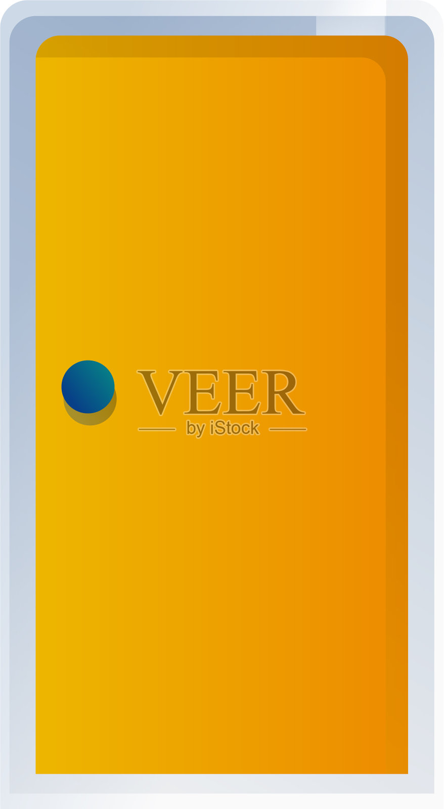 黄色门图标卡通风格插画图片素材