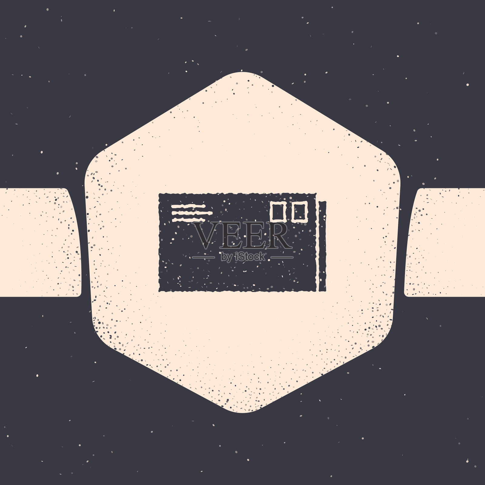 垃圾信封图标孤立在灰色背景插画图片素材