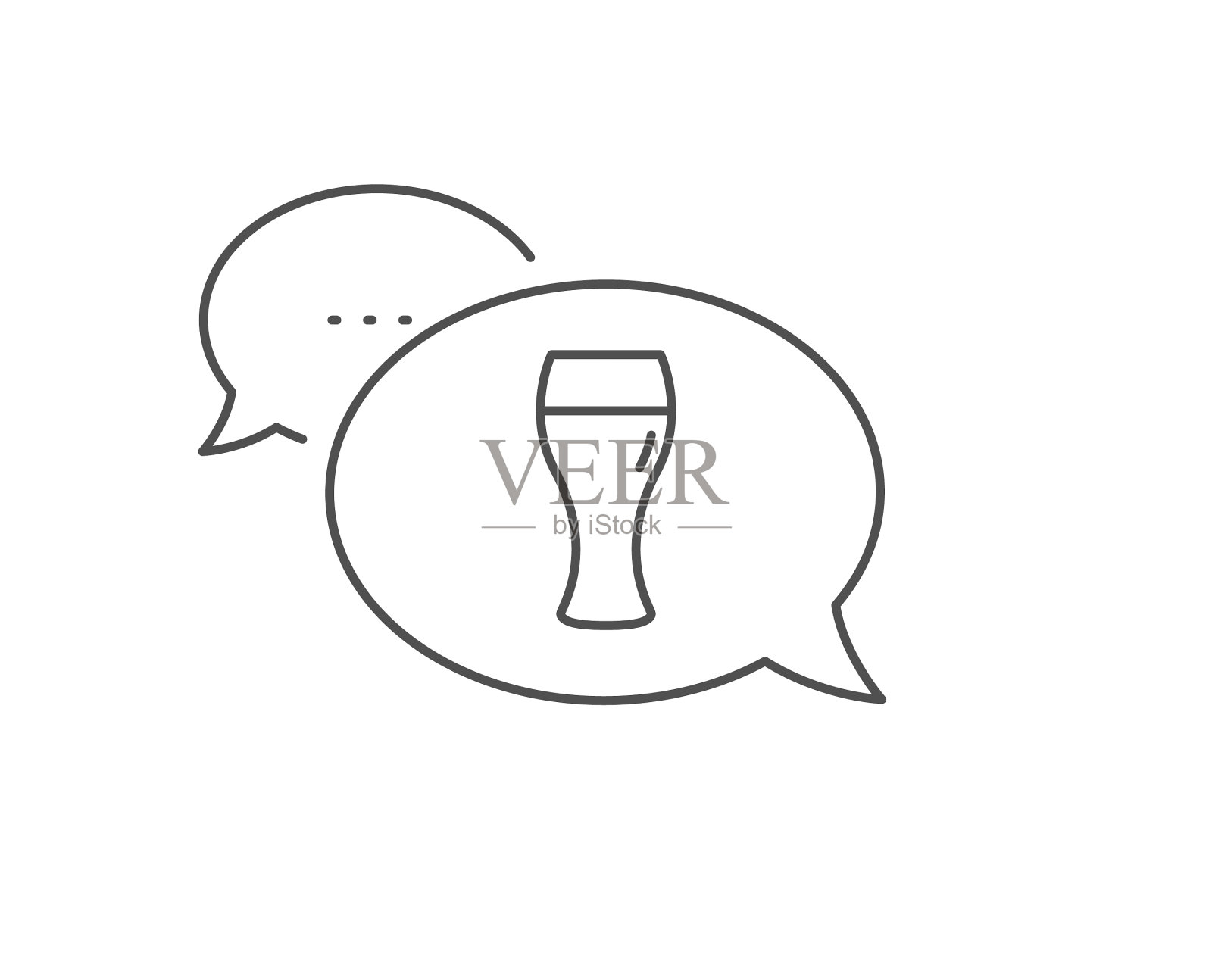 啤酒玻璃线图标酒吧工艺啤酒标志图标素材