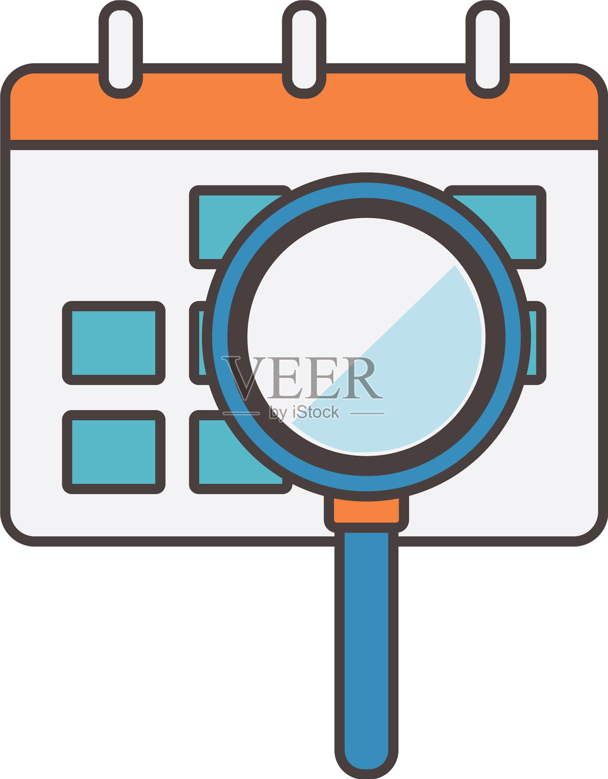 日历提醒放大镜社交媒体图标图标素材