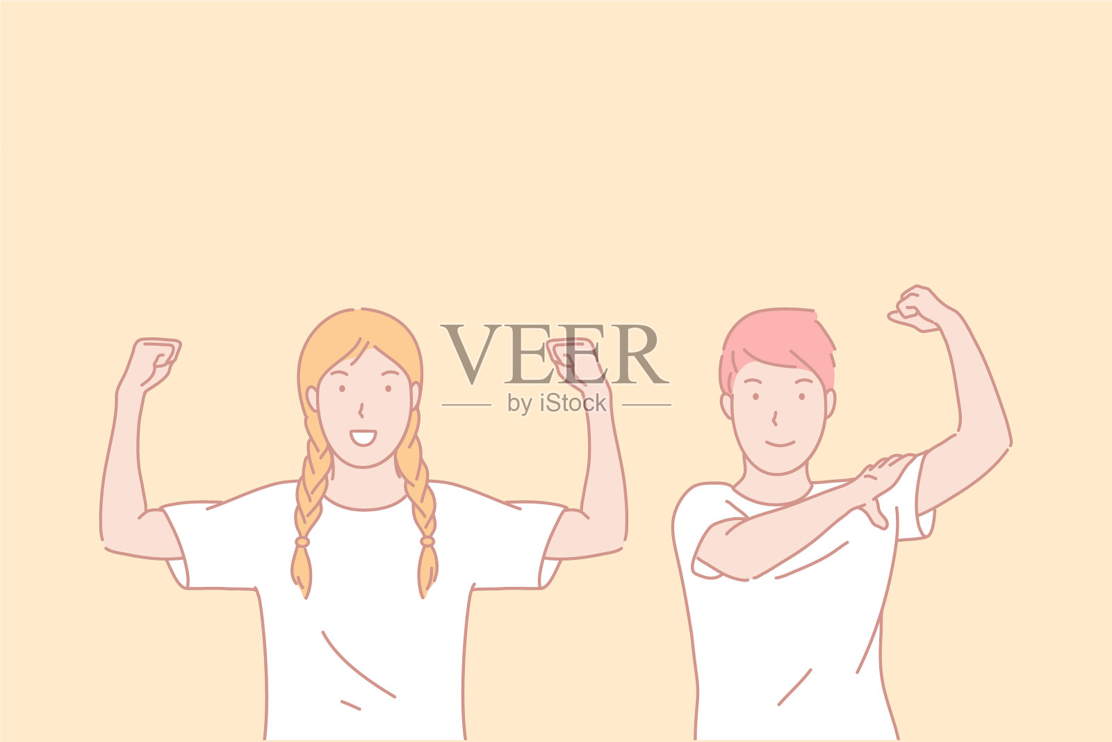 运动生活完美,运动形态活跃插画图片素材