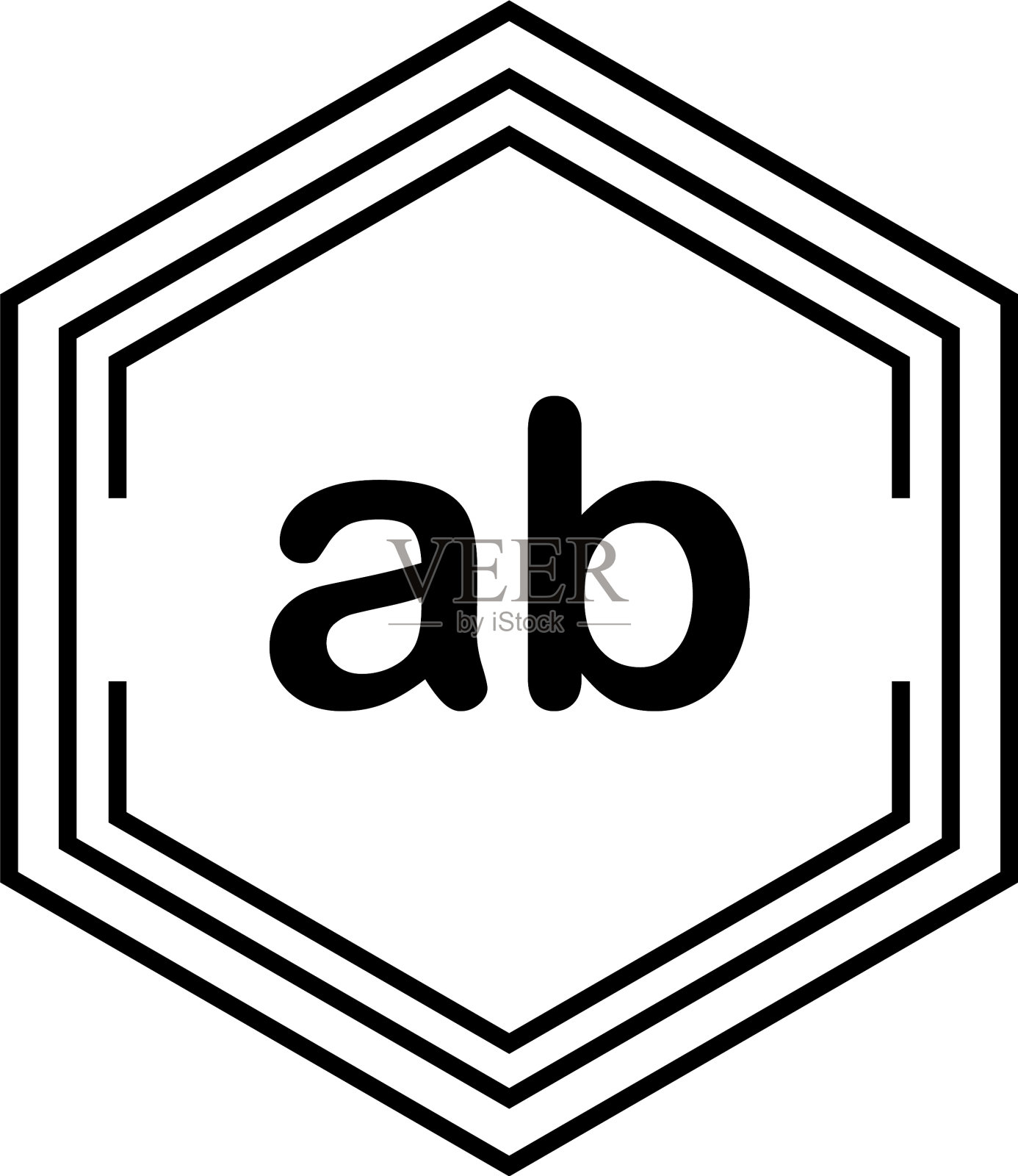 首字母标识ab模板设计图标素材