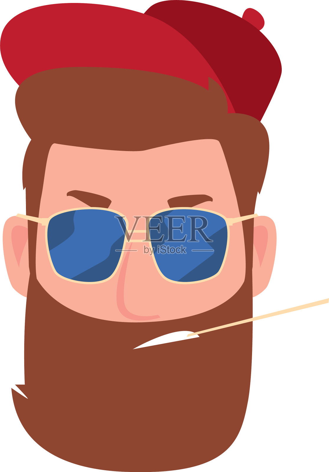 孤立的人头设计设计元素图片