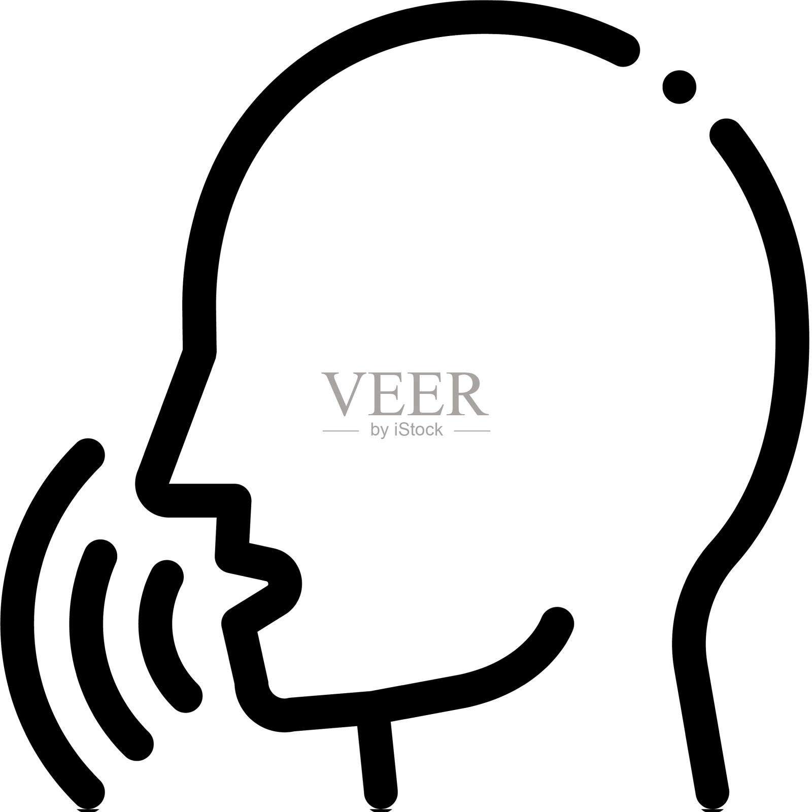 人类语音控制图标插画图片素材