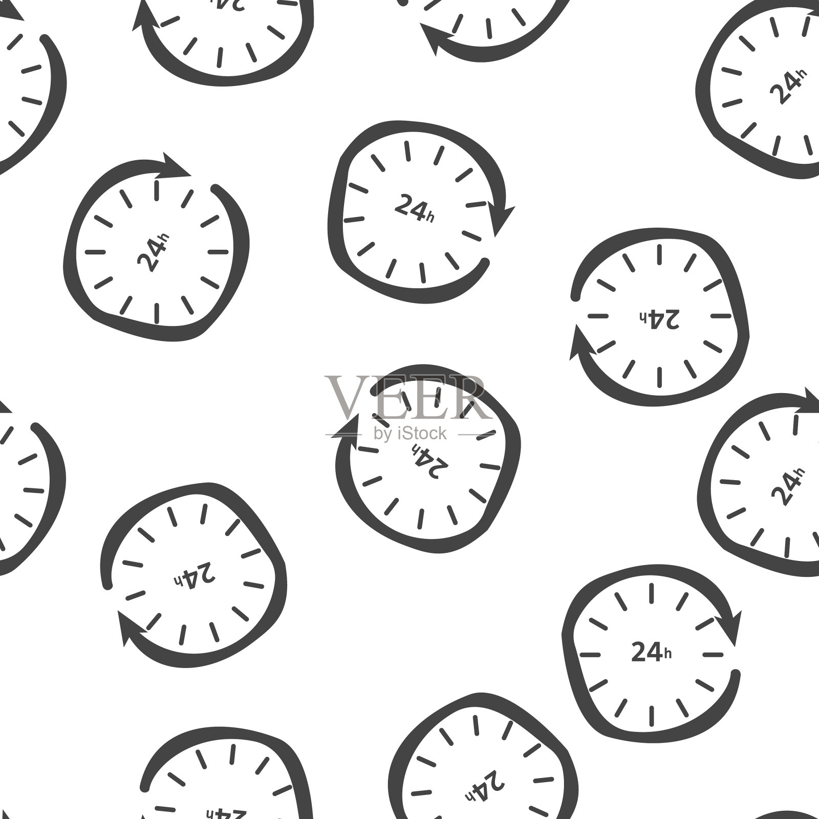 小时图标支持24小时一天24小时插画图片素材