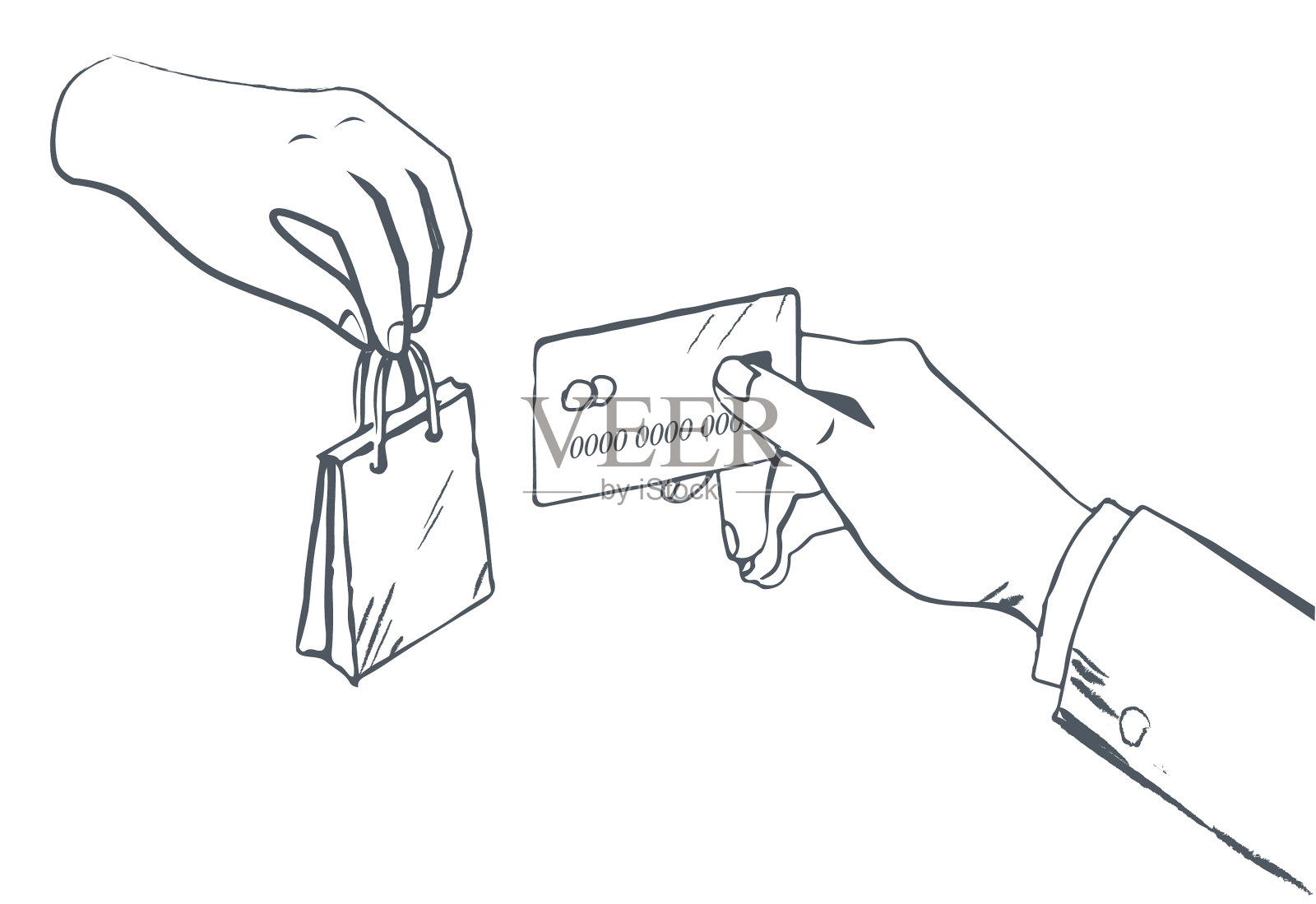 出售和购买物品支付卡设计元素图片