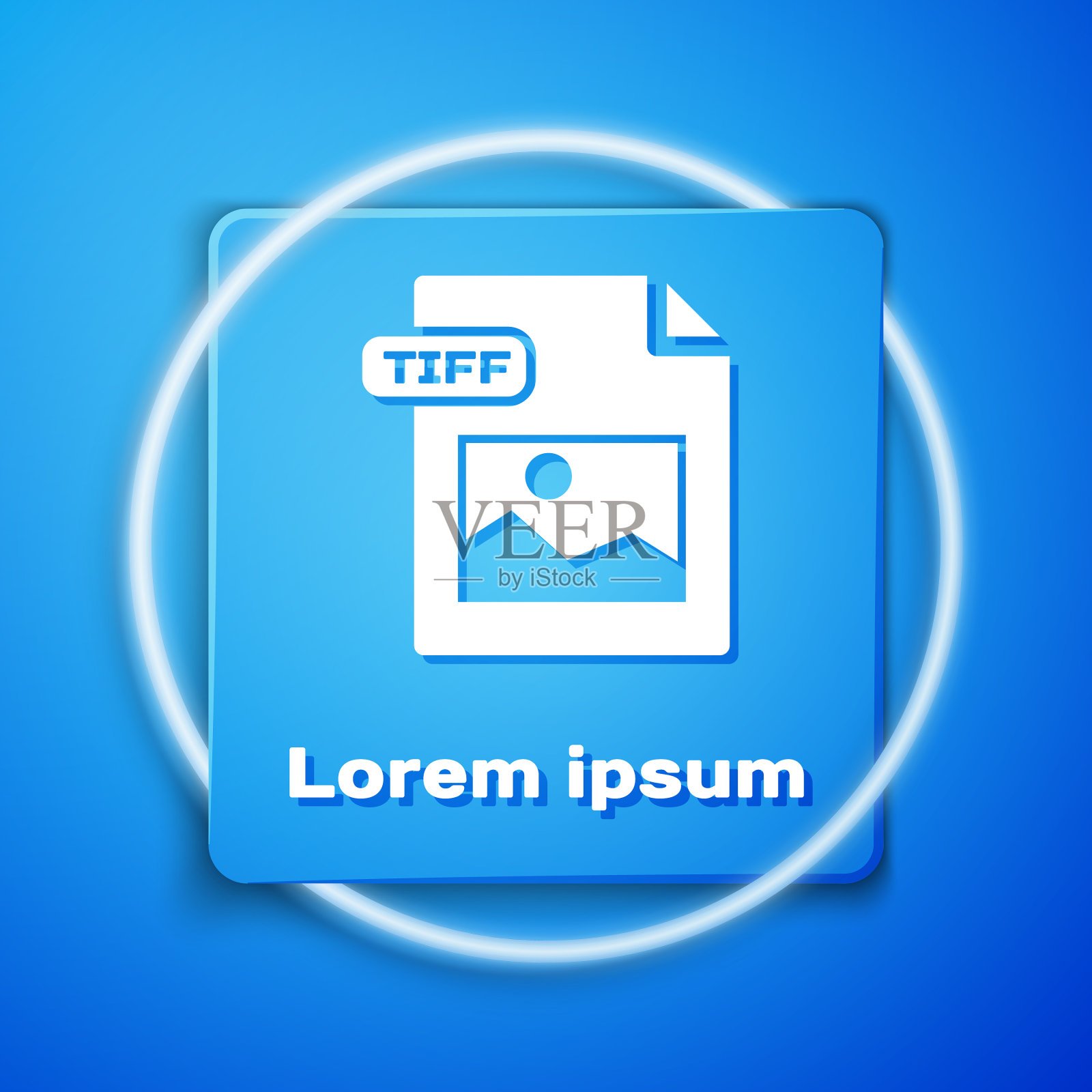 白色tiff文件文件下载tiff按钮图标素材