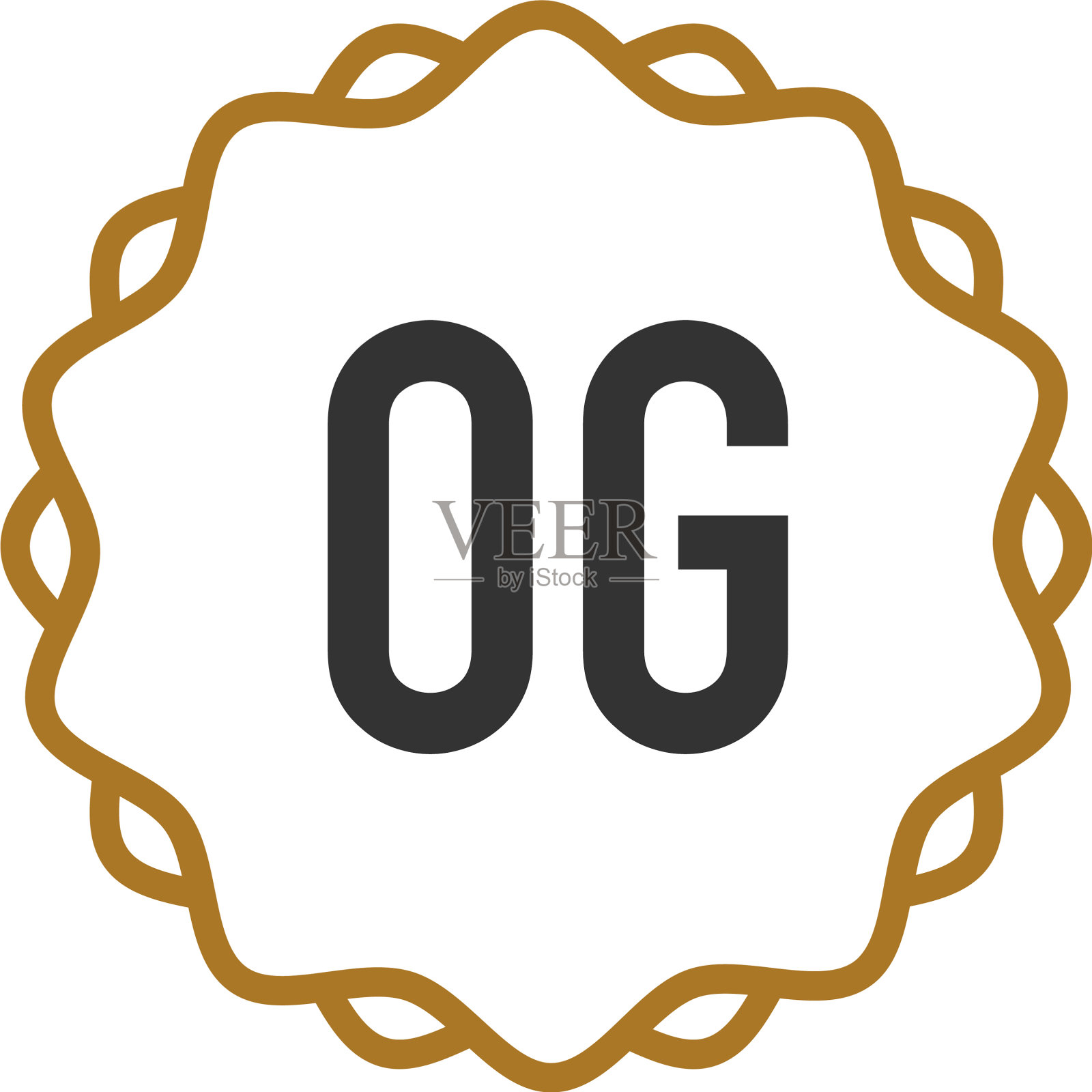 首字母og典雅创意标志插画图片素材