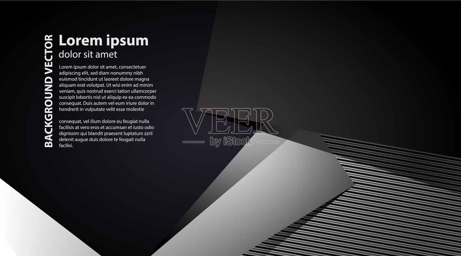 抽象背景黑白折纸插画图片素材