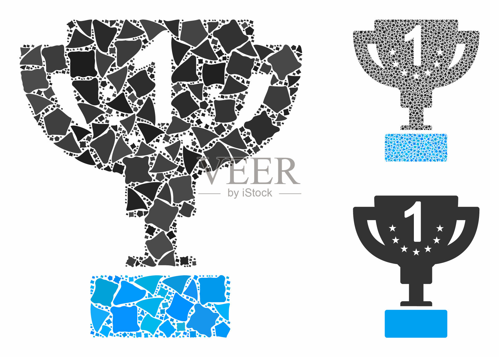 一等奖杯作文图标震颤插画图片素材