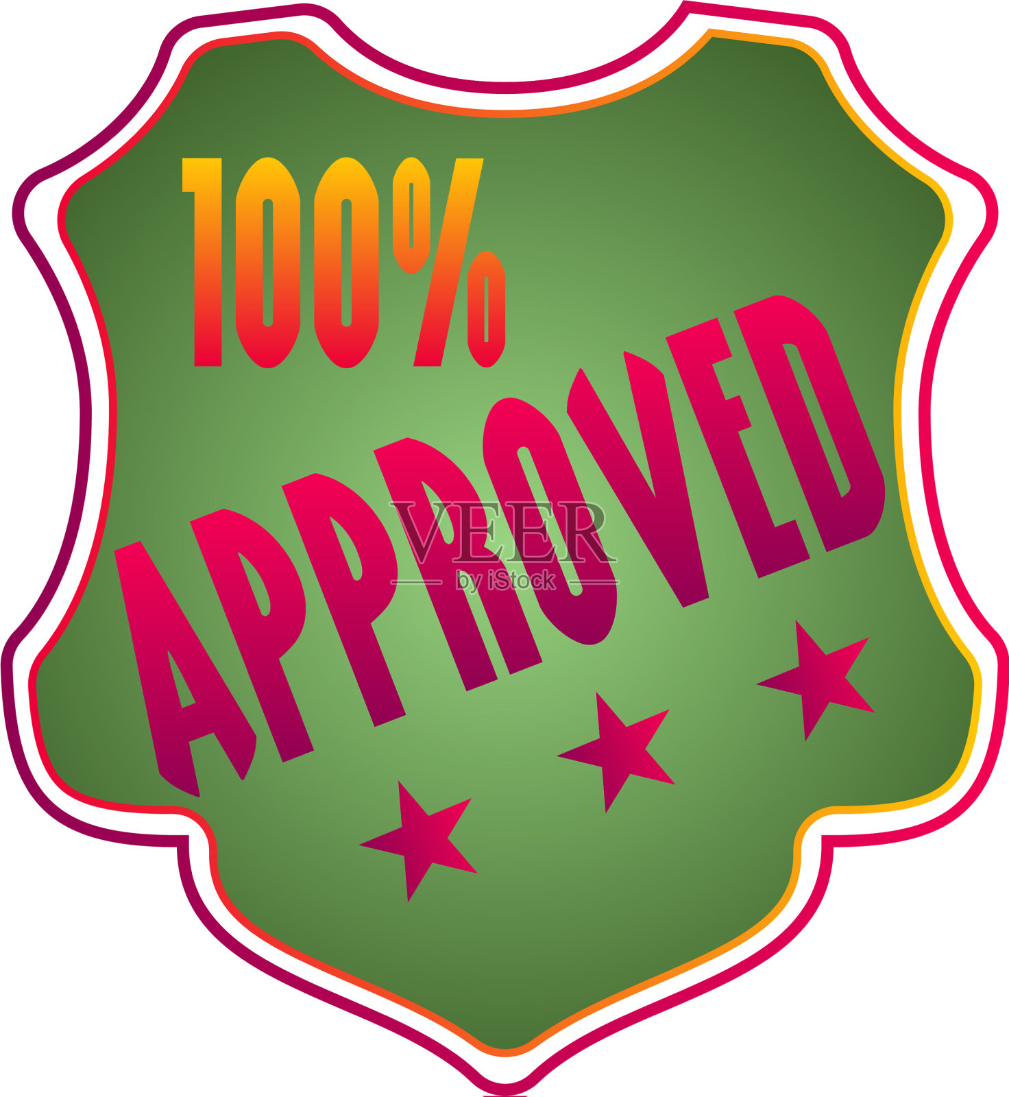 批准印章,彩色批准标志设计元素图片