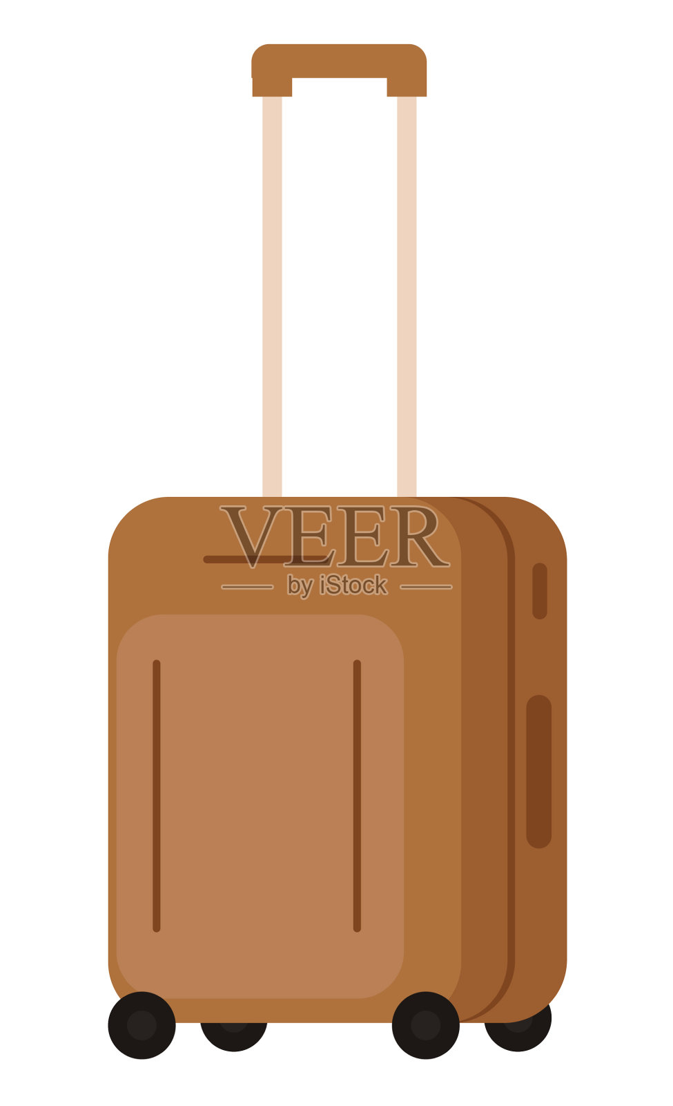 行李或行李箱上的轮子旅游设计元素图片