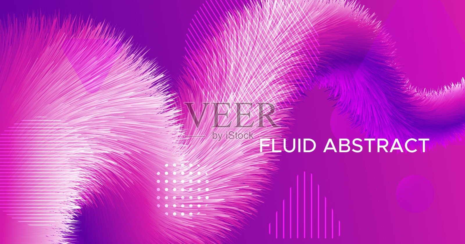 粉色抽象波浪背景。霓虹灯的图形插画图片素材