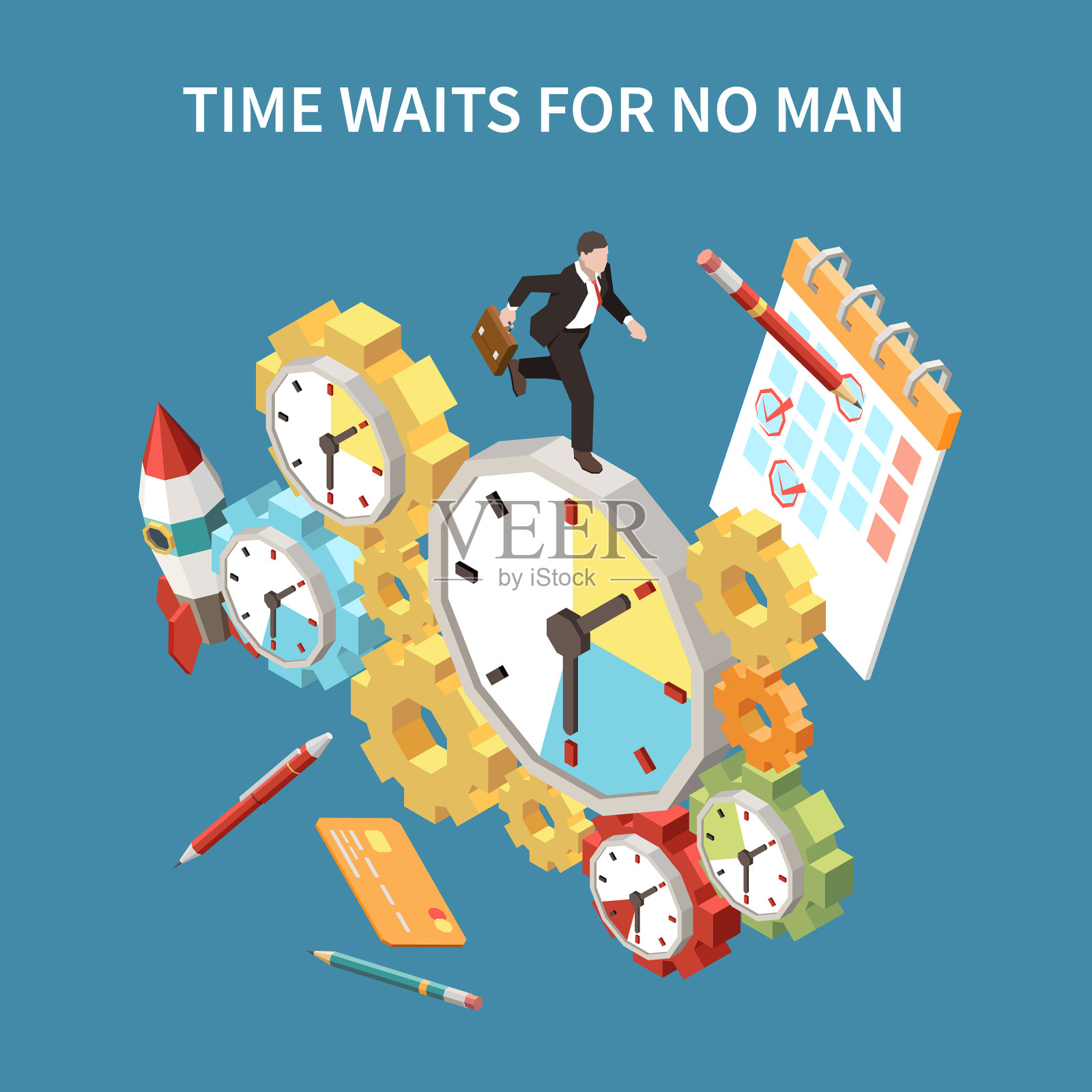 时间规划的概念插画图片素材