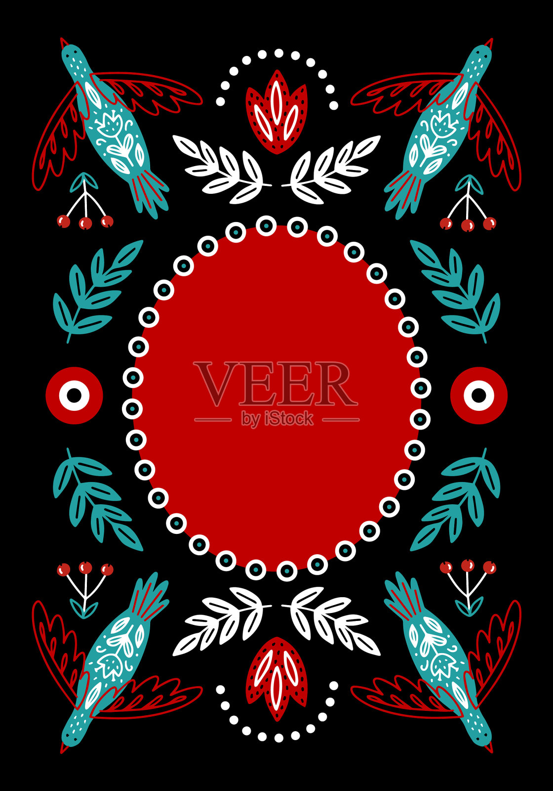 圣诞和新年快乐的贺卡插画图片素材