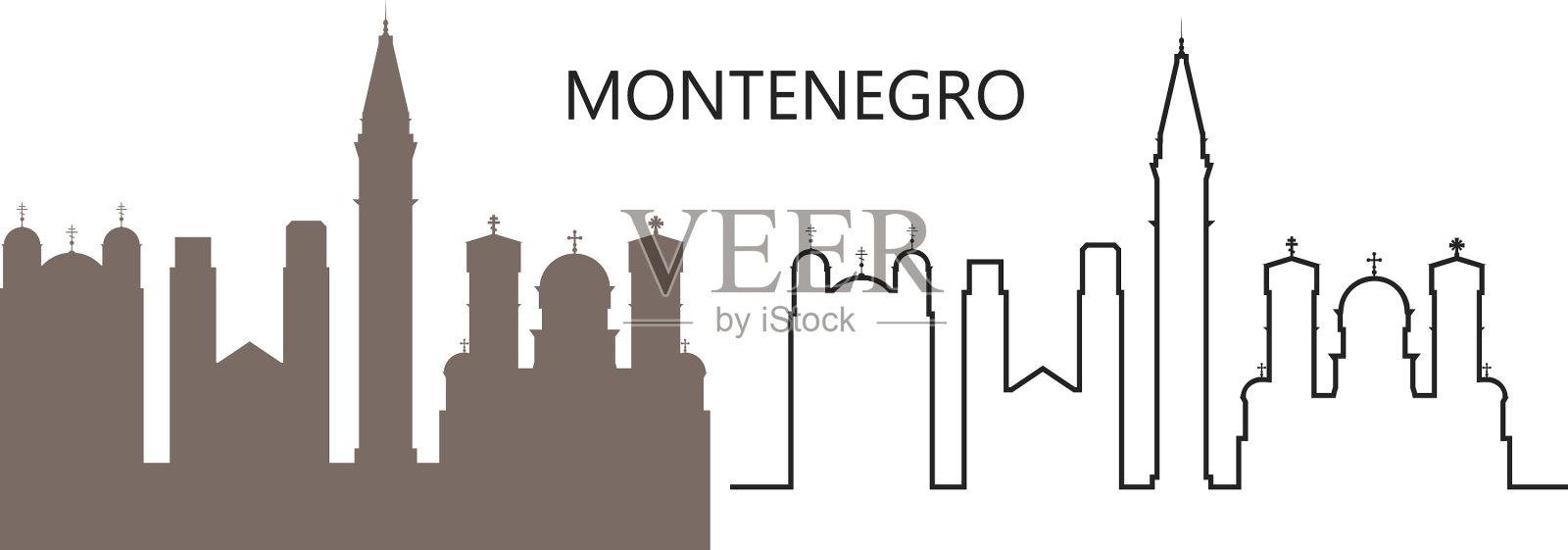 黑山共和国插画图片素材