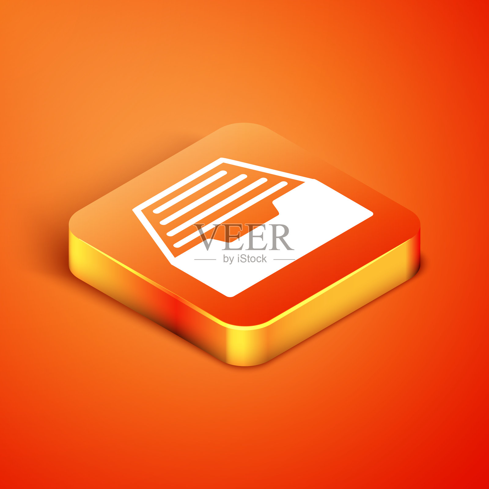 与文件图标隔离的等距抽屉图标素材