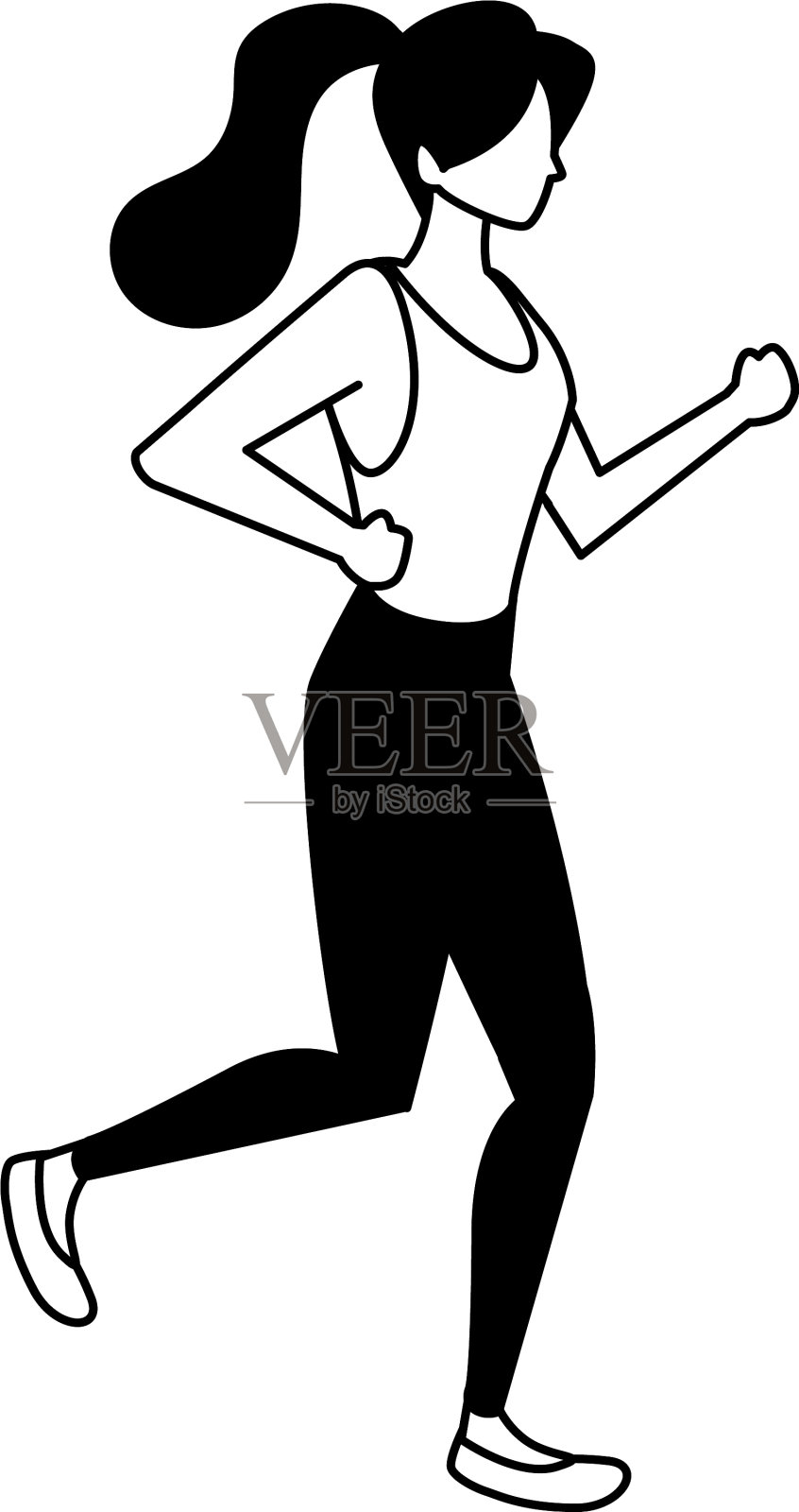 美丽的女人在白色上摆姿势跳舞设计元素图片