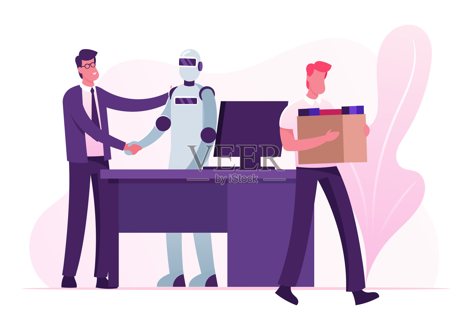 自动化、未来技术和人工设计元素图片