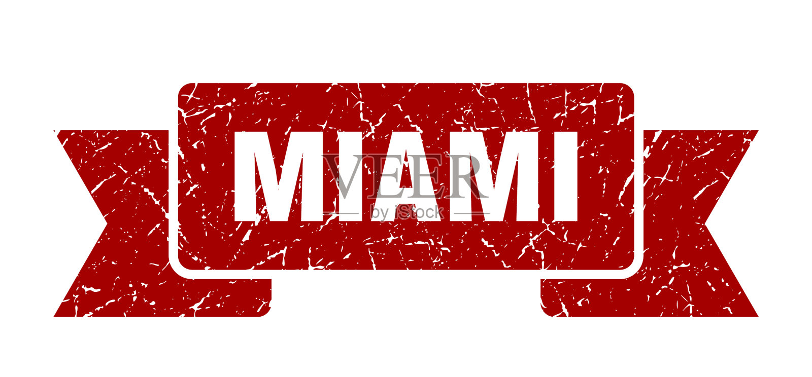 迈阿密红丝带迈阿密垃圾摇滚乐队标志插画图片素材