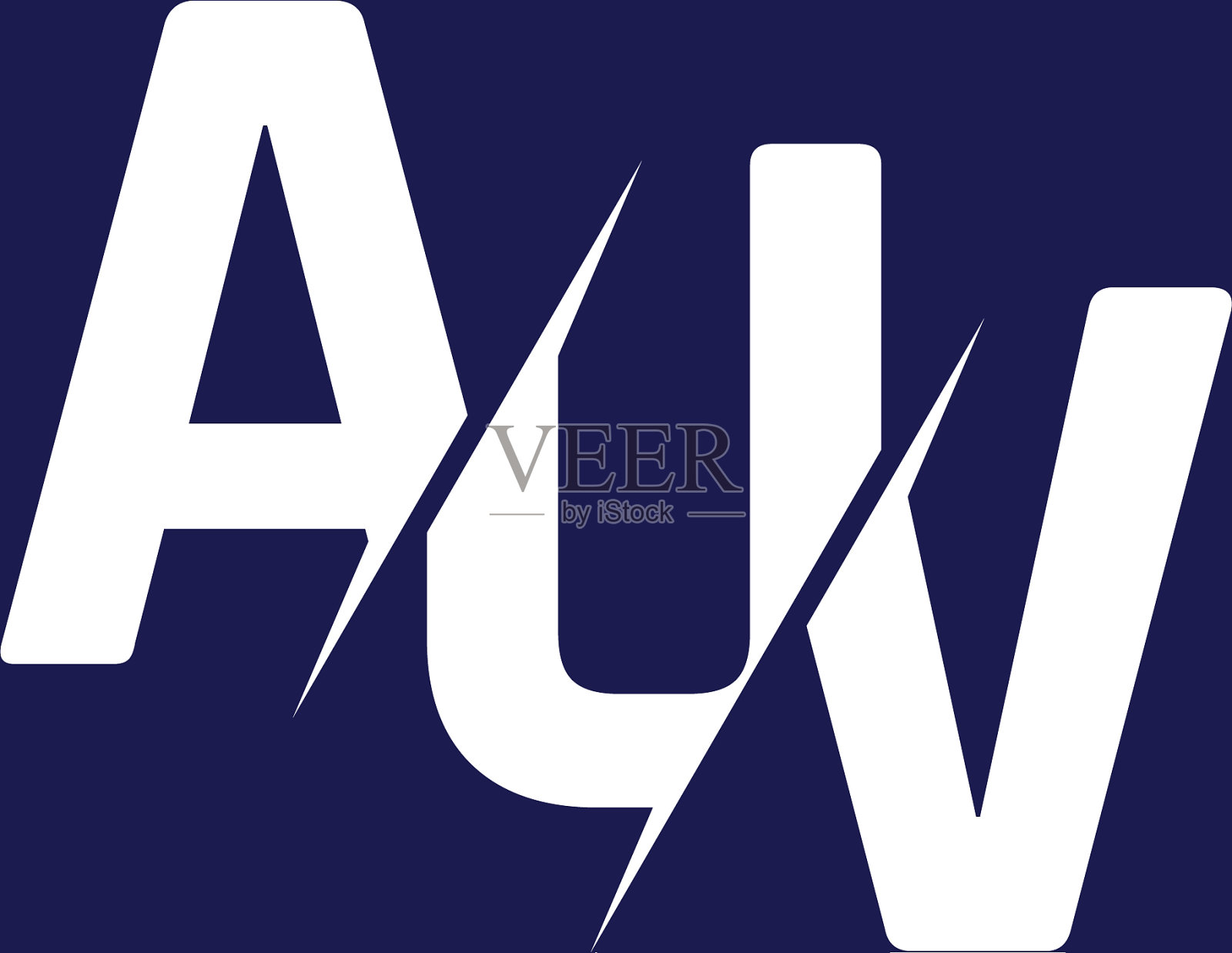 首字母组合logo设计auv插画图片素材