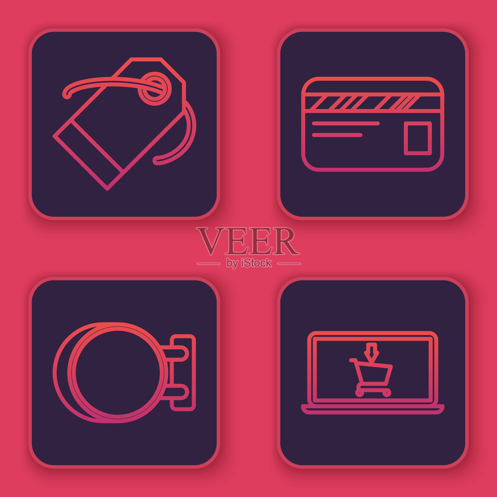 设置线空白标签模板价格标签招牌图标素材