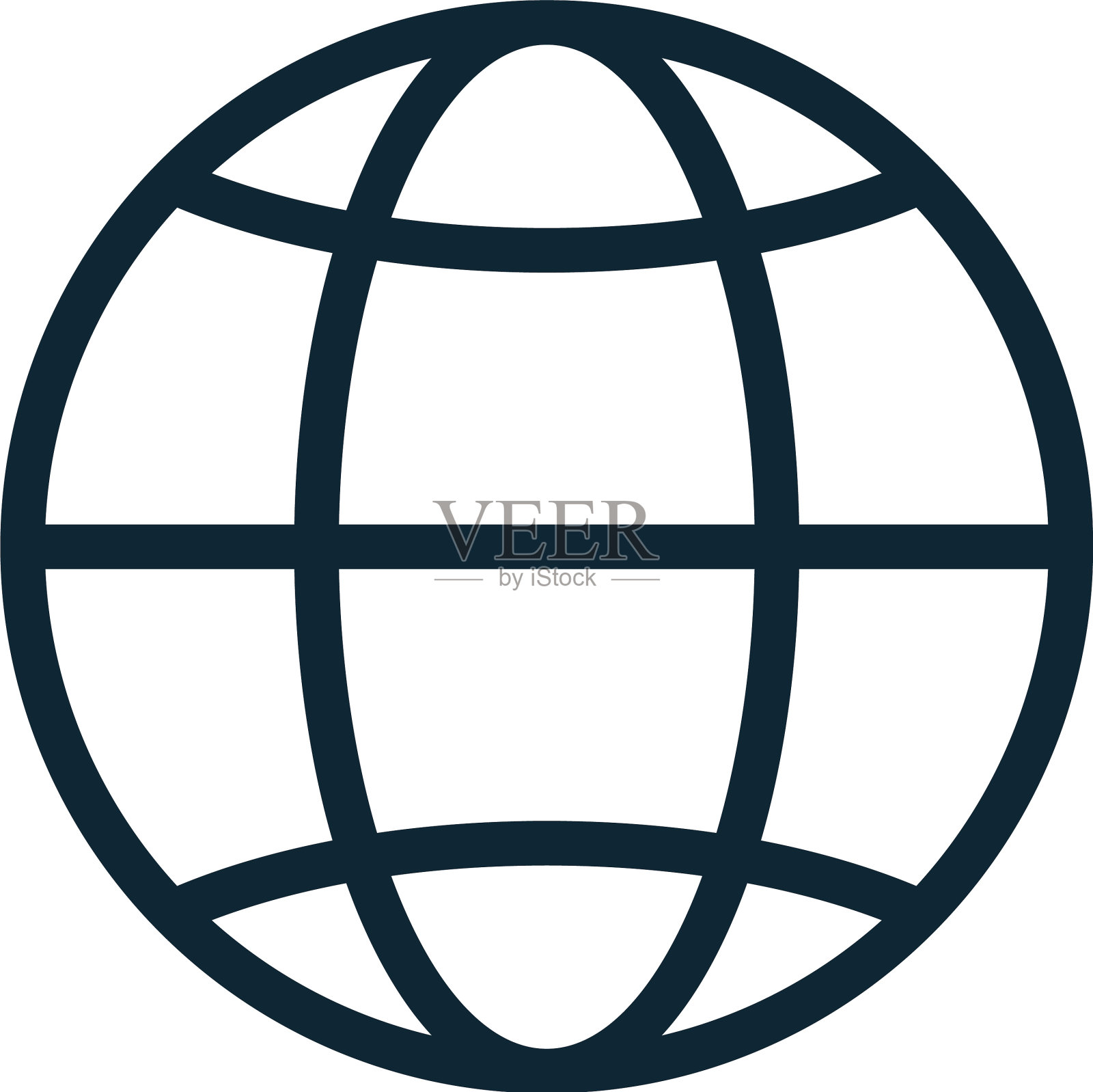 球体浏览器的全球隔离图标插画图片素材