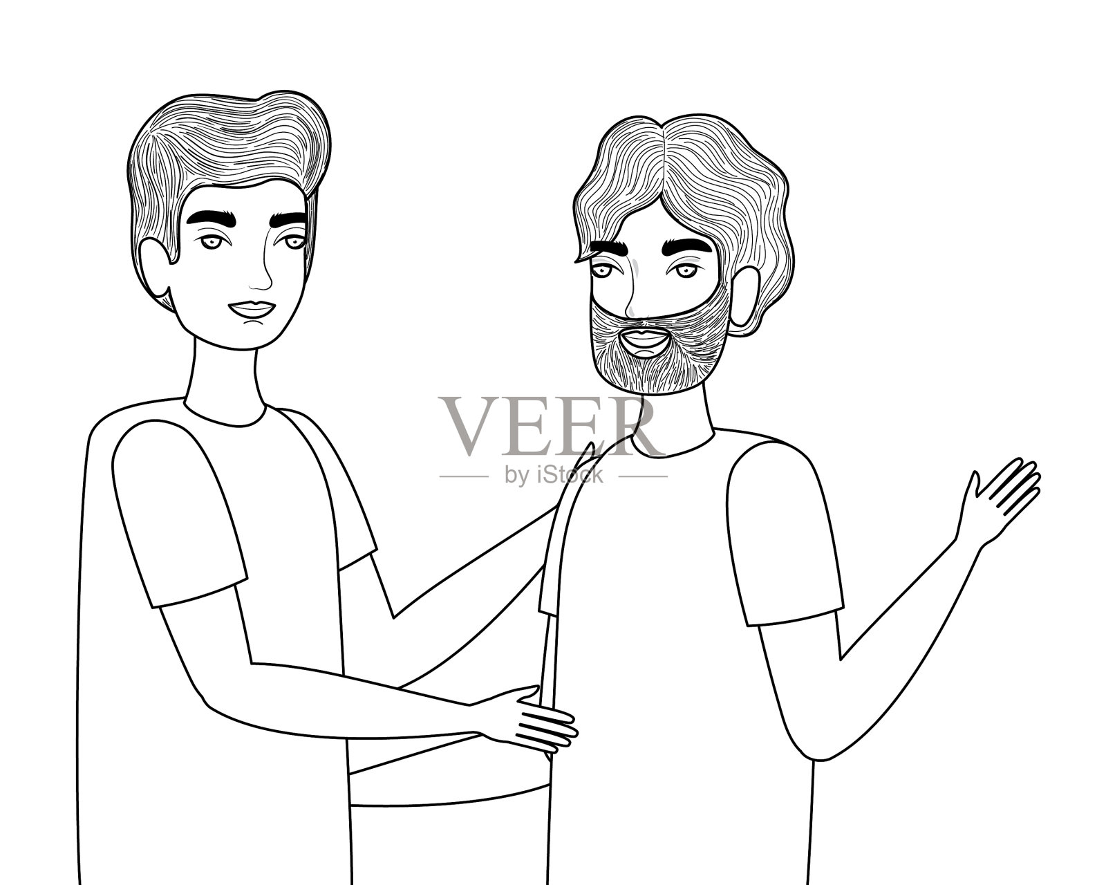 男士卡通画图设计插画图片素材