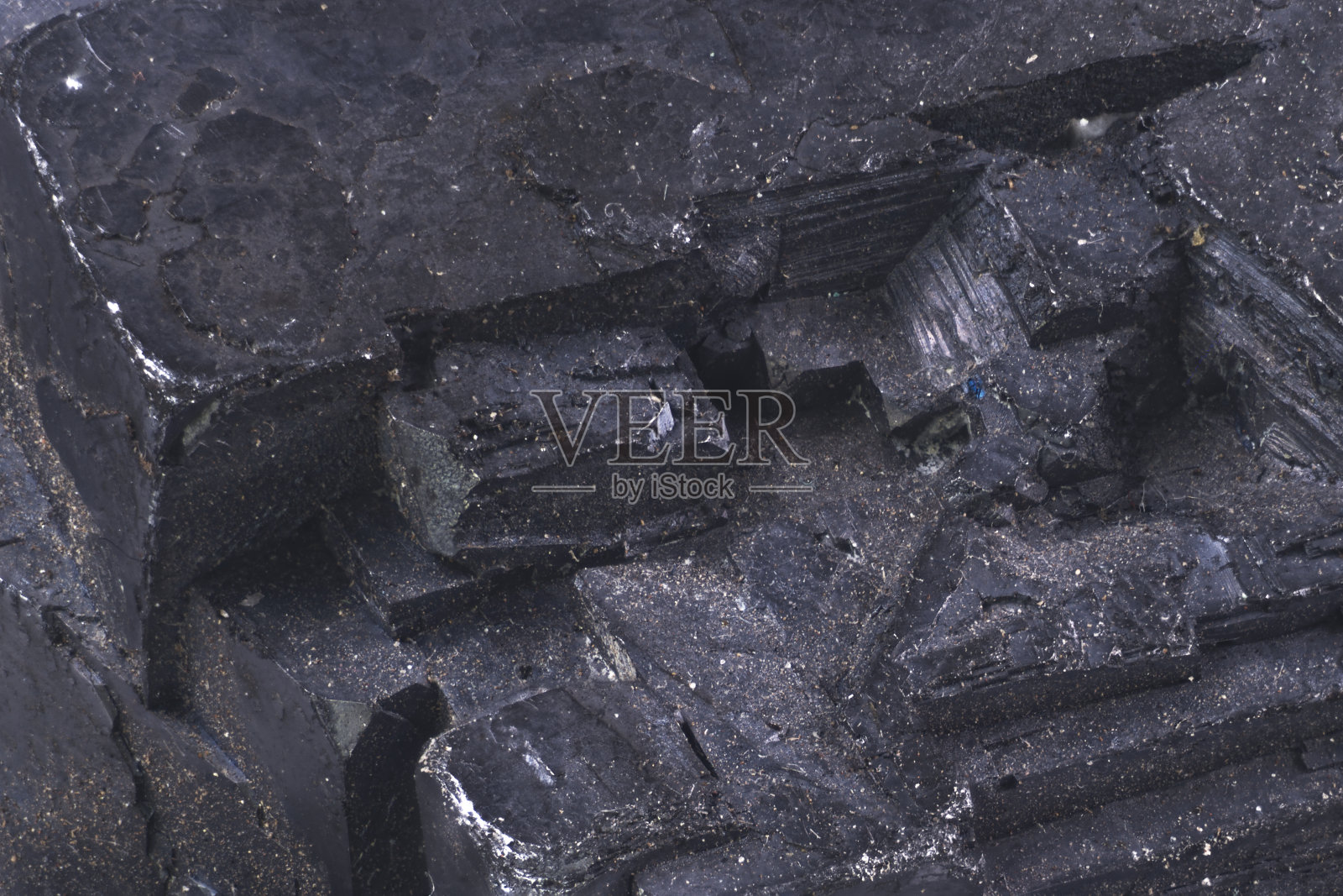 硫化铅晶体表面照片摄影图片