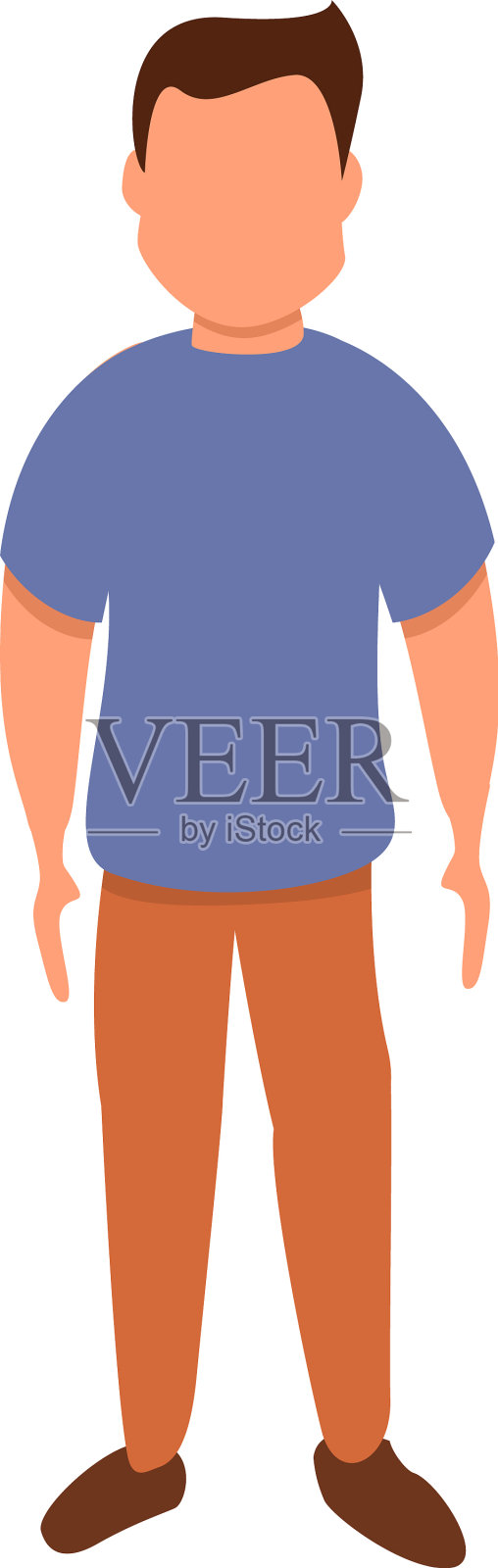 卡通风格的男性人物图标设计元素图片