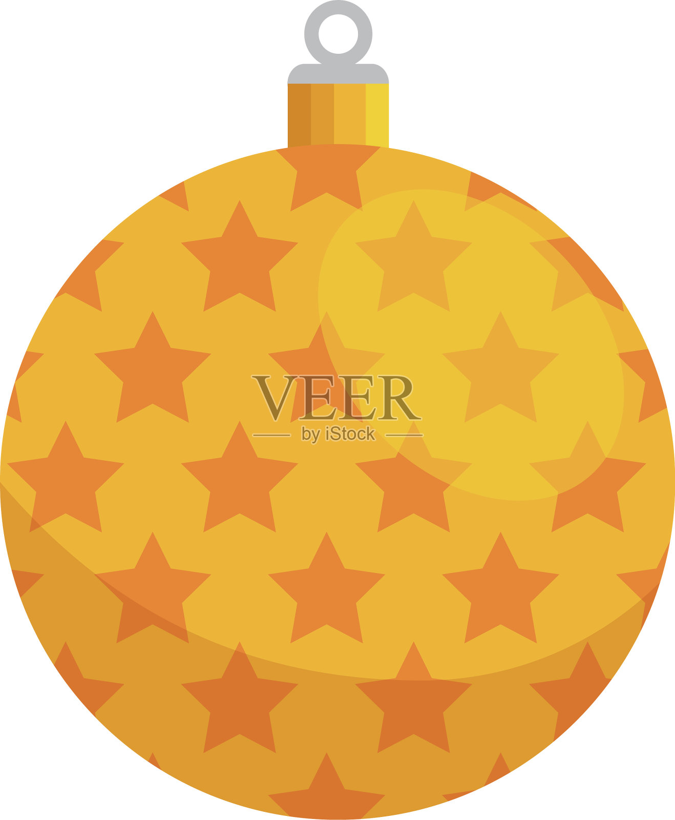 球圣诞装饰与星星孤立的图标设计元素图片