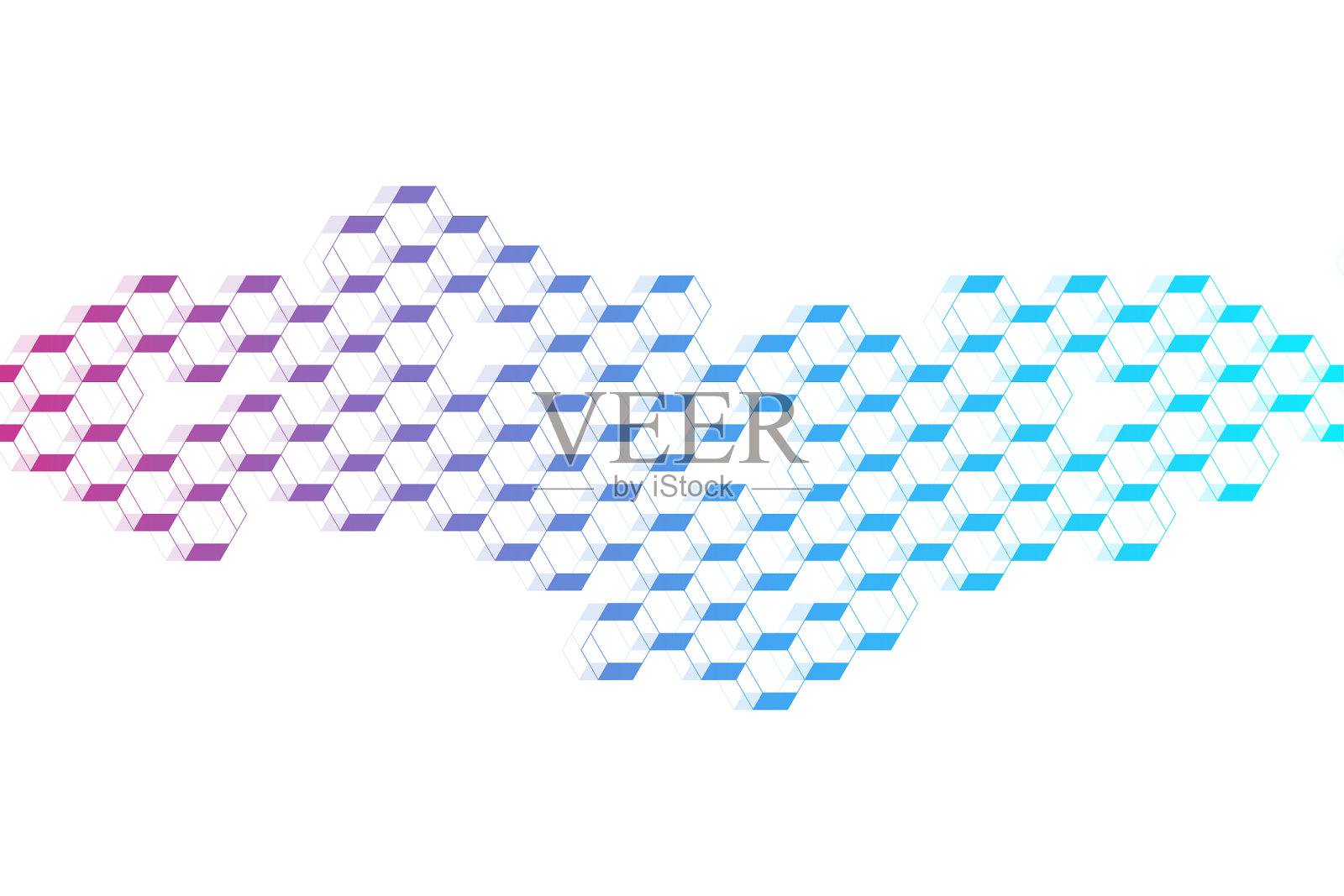 几何抽象背景与六边形设计元素图片