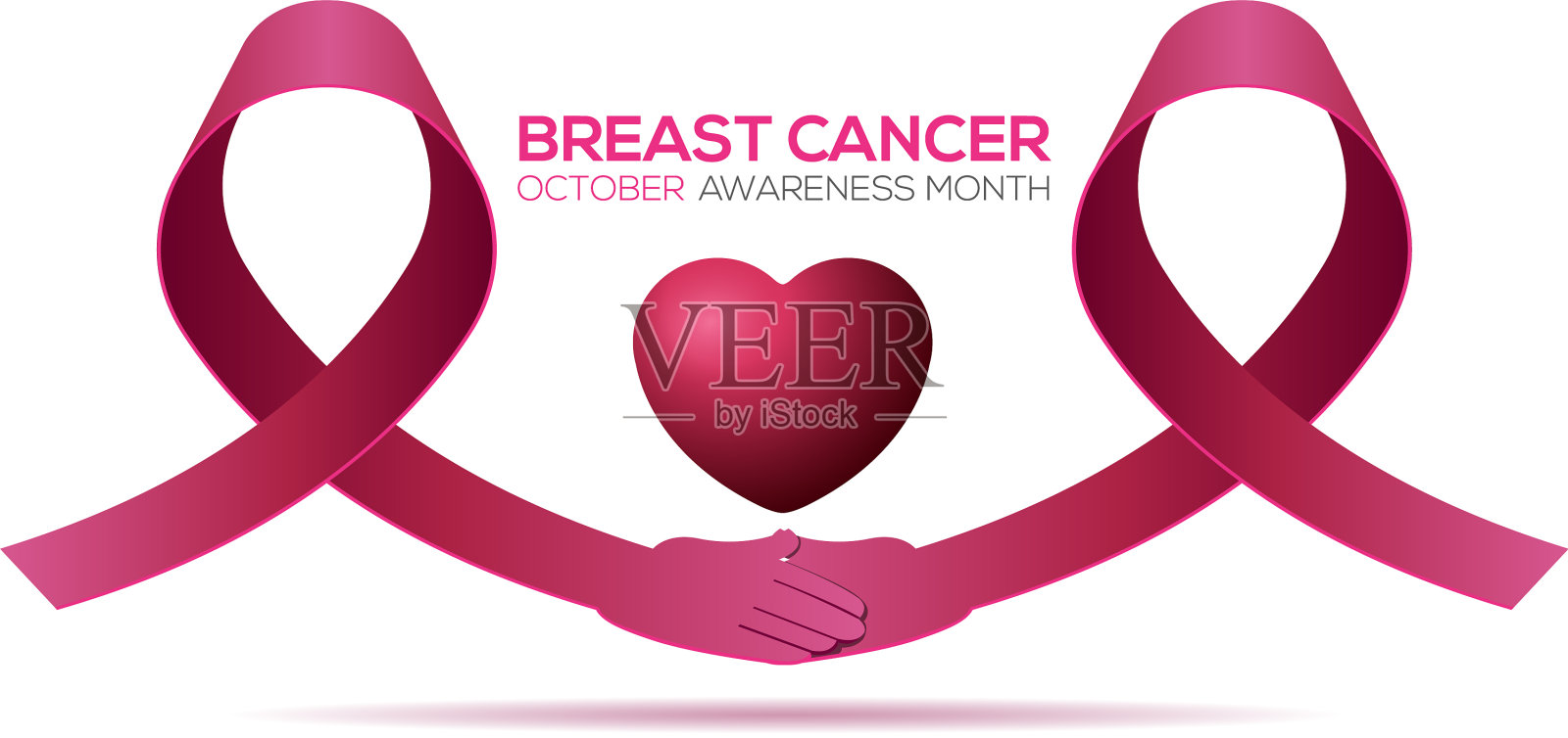 乳腺癌运动插画图片素材